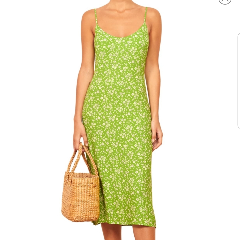 Reformation halsten slip dress 0